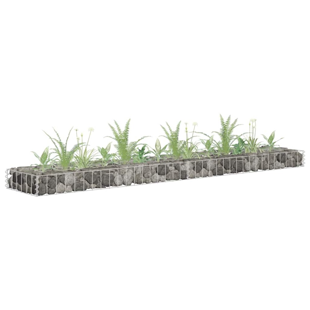 vidaXL Συρματοκιβώτιο-Γλάστρα Υπερυψωμένη 180x30x10 εκ. Γαλβ. Χάλυβας