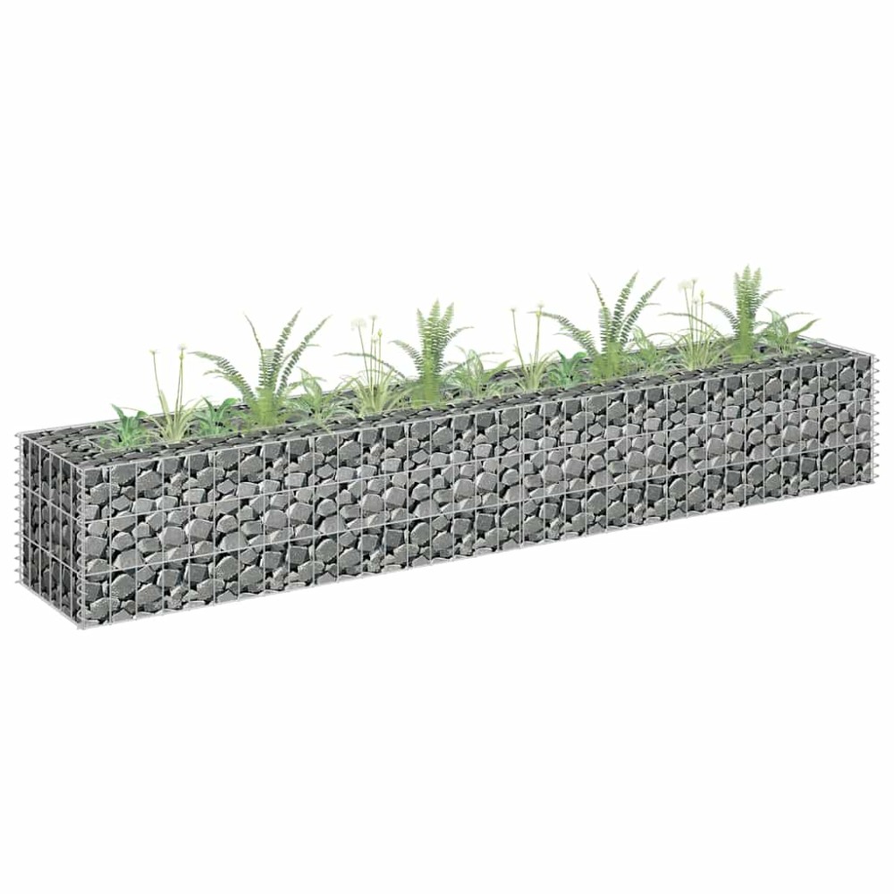 vidaXL Συρματοκιβώτιο-Γλάστρα Υπερυψωμένη 180x30x30 εκ. Γαλβ. Χάλυβας