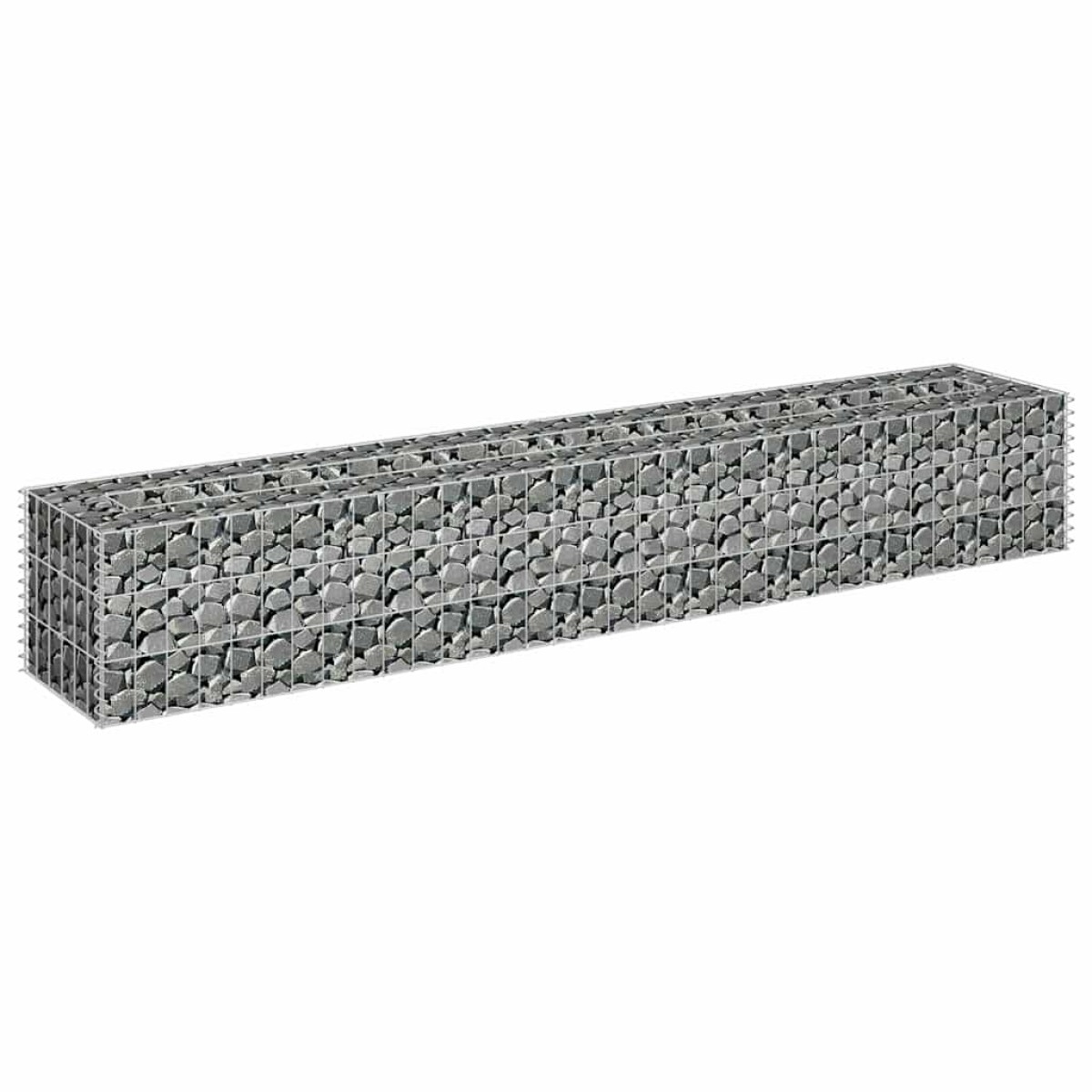 vidaXL Συρματοκιβώτιο-Γλάστρα Υπερυψωμένη 180x30x30 εκ. Γαλβ. Χάλυβας