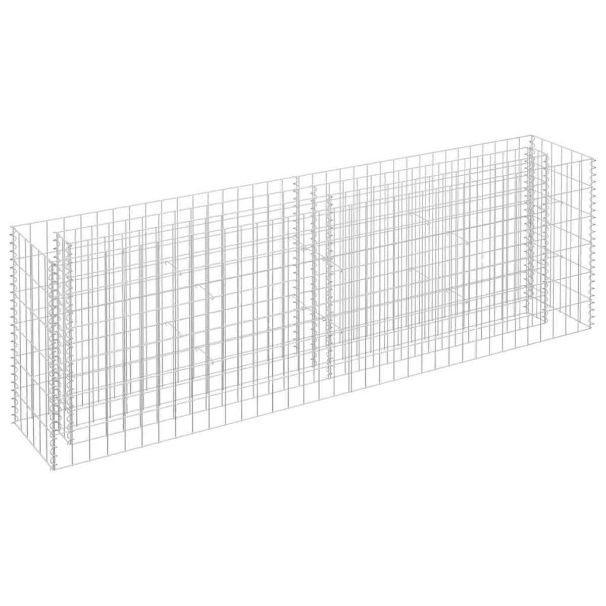 vidaXL Συρματοκιβώτιο-Γλάστρα Υπερυψωμένη 180x30x60 εκ. Γαλβ. Χάλυβας