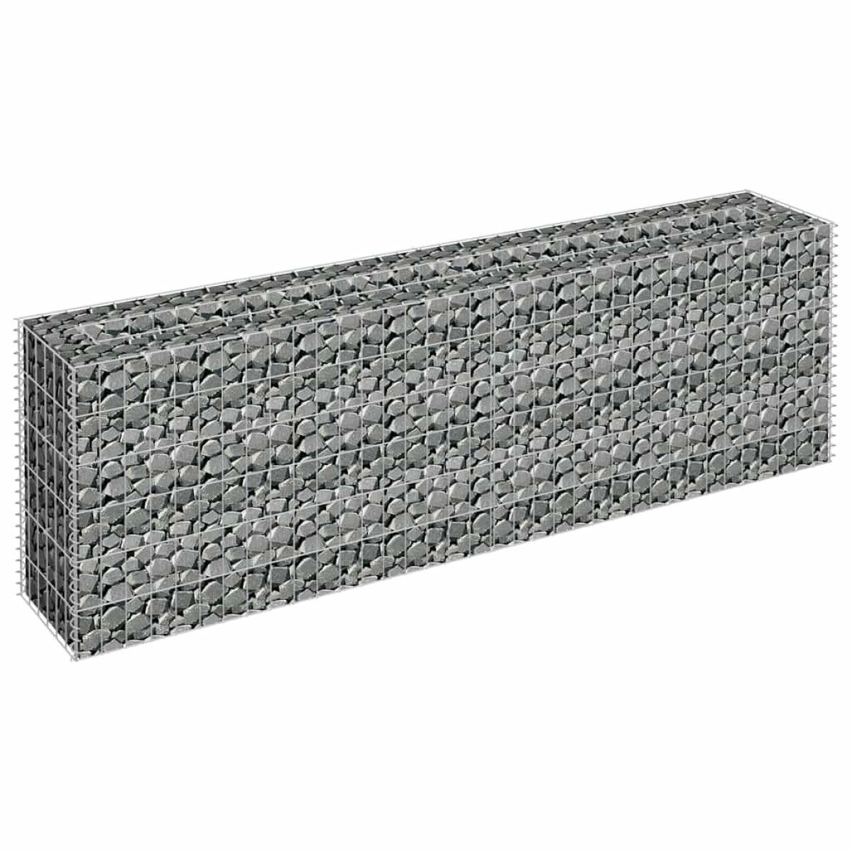 vidaXL Συρματοκιβώτιο-Γλάστρα Υπερυψωμένη 180x30x60 εκ. Γαλβ. Χάλυβας