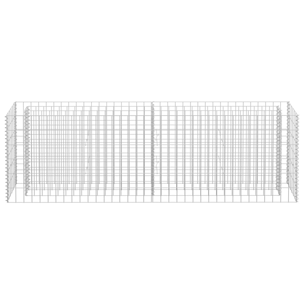 vidaXL Συρματοκιβώτιο-Γλάστρα Υπερυψωμένη 180x30x60 εκ. Γαλβ. Χάλυβας