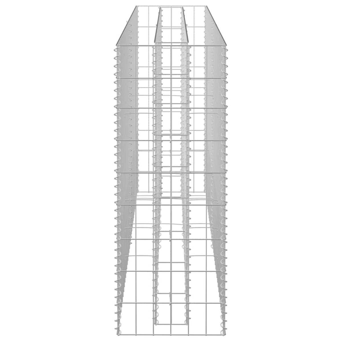 vidaXL Συρματοκιβώτιο-Γλάστρα Υπερυψωμένη 180x30x90 εκ. Γαλβ. Χάλυβας