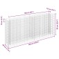 vidaXL Συρματοκιβώτιο-Γλάστρα Υπερυψωμένη 180x30x90 εκ. Γαλβ. Χάλυβας