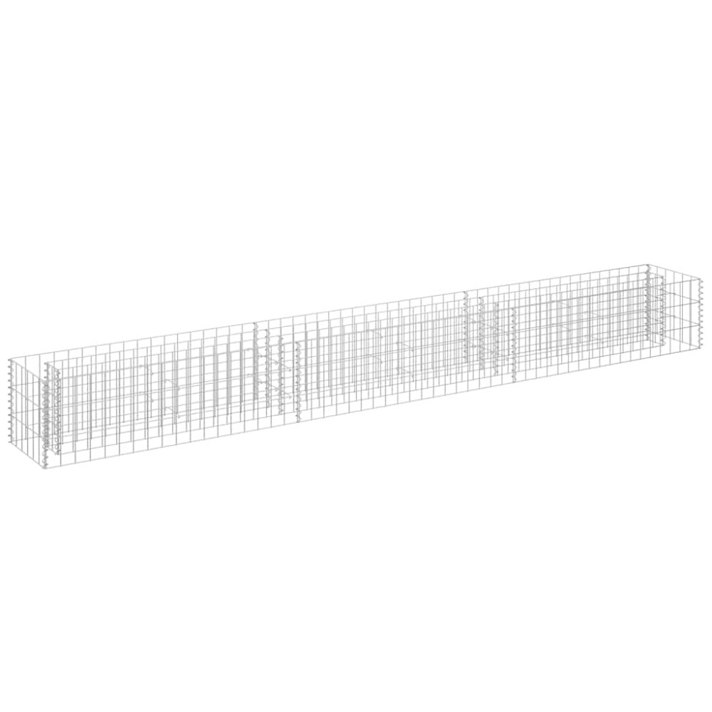 vidaXL Συρματοκιβώτιο-Γλάστρα Υπερυψωμένη 270x30x30 εκ. Γαλβ. Χάλυβας
