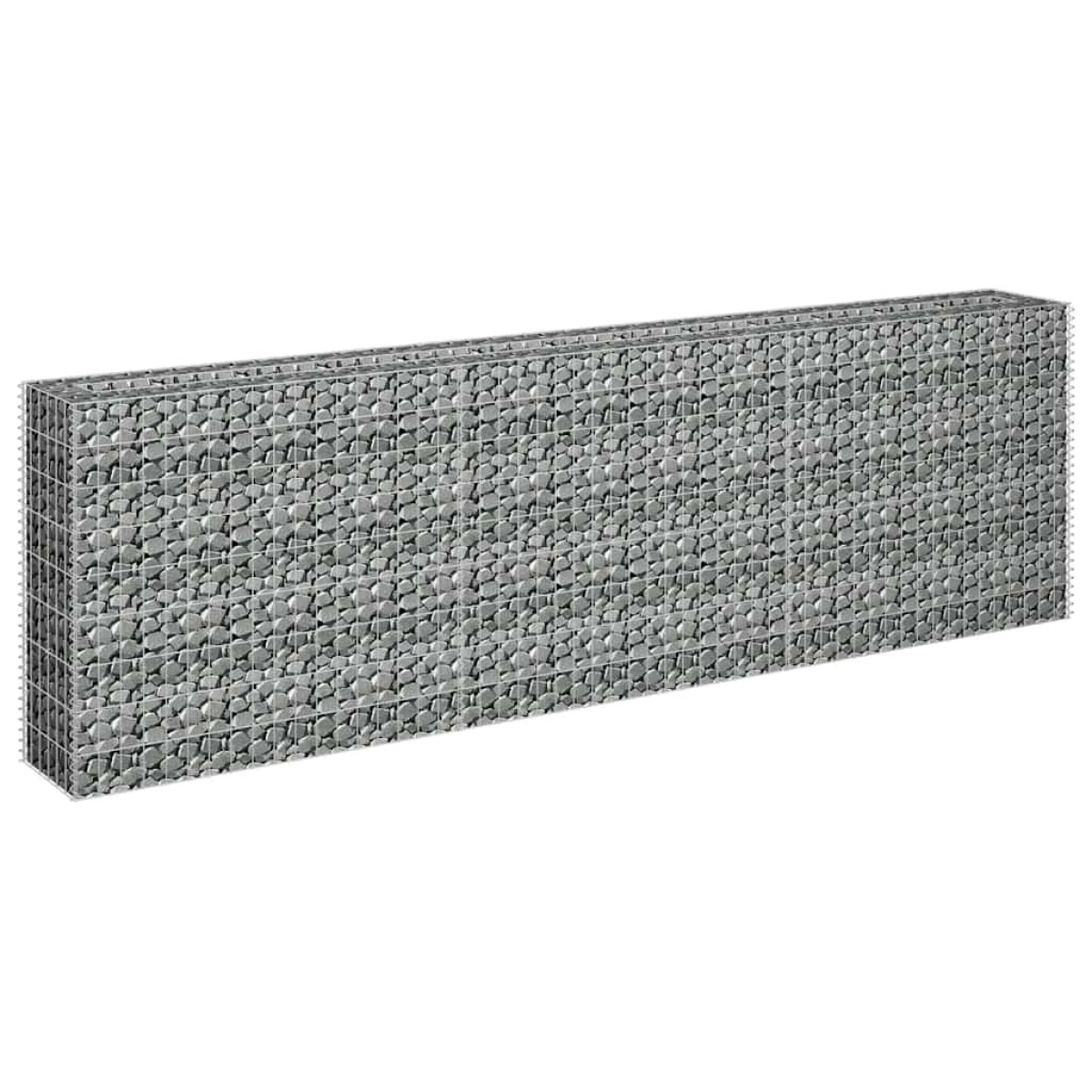 vidaXL Συρματοκιβώτιο-Γλάστρα Υπερυψωμένη 270x30x90 εκ. Γαλβ. Χάλυβας