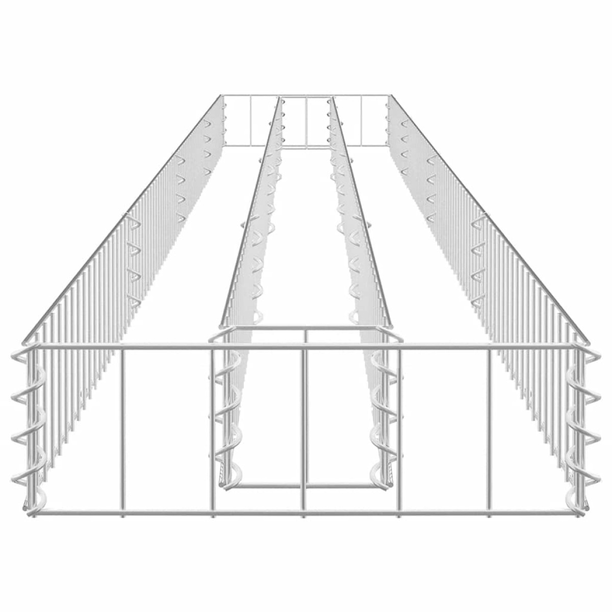 vidaXL Συρματοκιβώτιο-Γλάστρα Υπερυψωμένη 360x30x10 εκ. Γαλβ. Χάλυβας