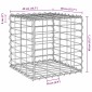 vidaXL Συρματοκιβώτιο Κύβος 40 x 40 x 40 εκ. από Ατσάλινο Σύρμα