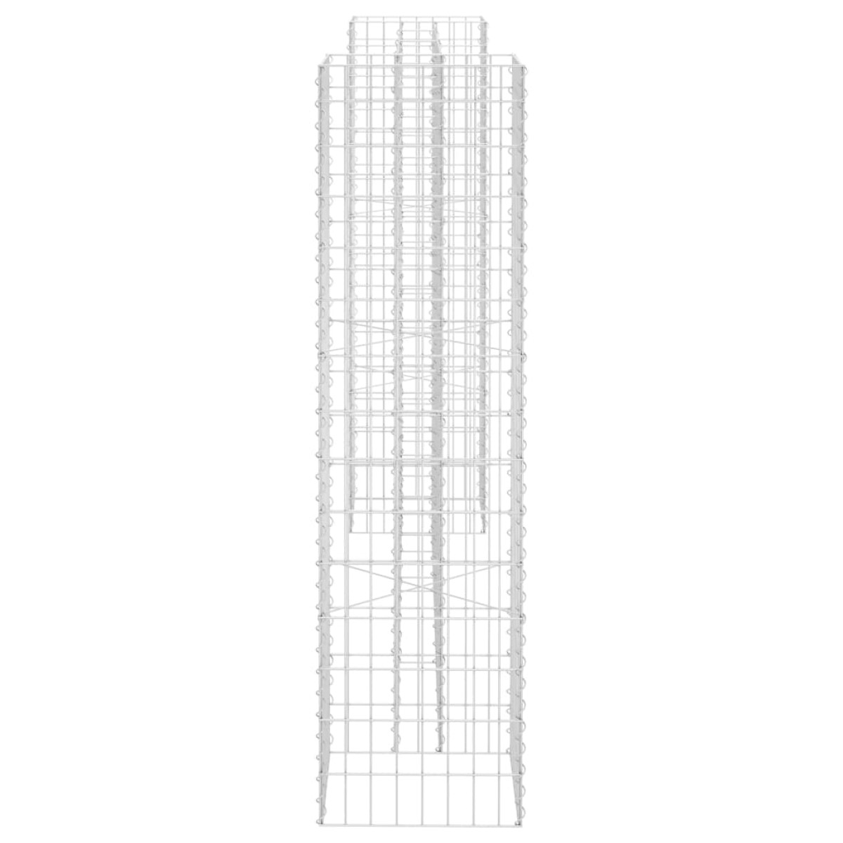 vidaXL Συρματοκιβώτιο Γλάστρα Σχήμα «Η» 260x40x150 εκ. Ατσάλινο Σύρμα