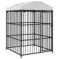 vidaXL Κλουβί Σκύλου Εξωτερικού Χώρου 150 x 150 x 210 εκ. με Στέγαστρο