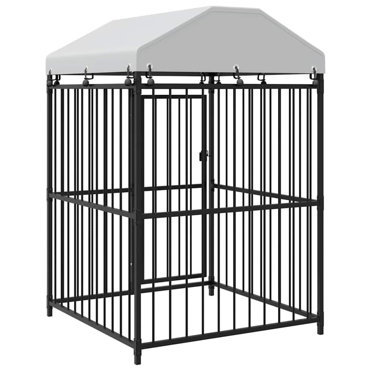 vidaXL Κλουβί Σκύλου Εξωτερικού Χώρου 120 x 120 x 150 εκ. με Στέγαστρο