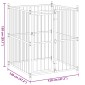 vidaXL Κλουβί Σκύλου Εξωτερικού Χώρου 120 x 120 x 150 εκ.