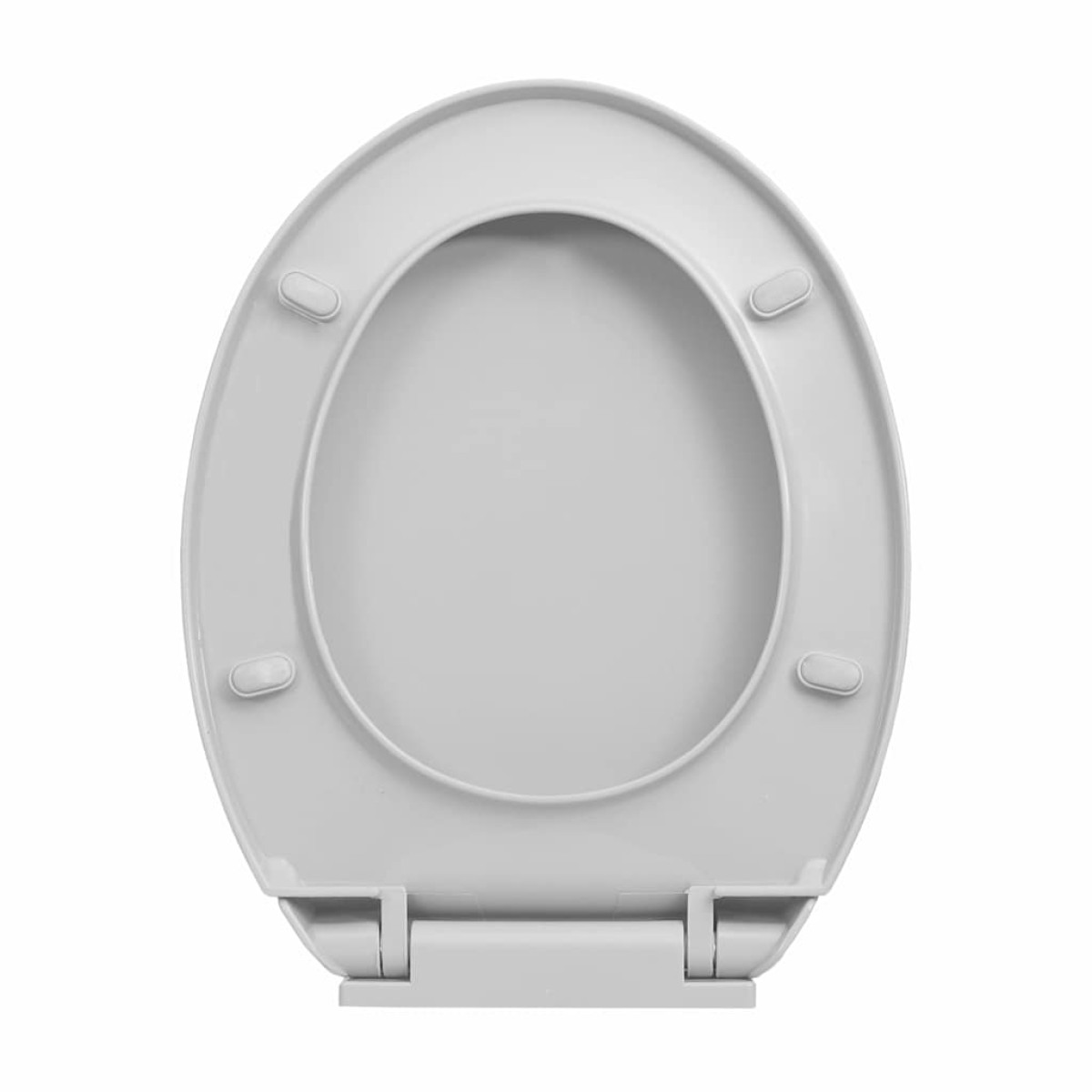 vidaXL Κάλυμμα Λεκάνης με Μηχανισμό Soft Close Οβάλ Ανοιχτό Γκρι