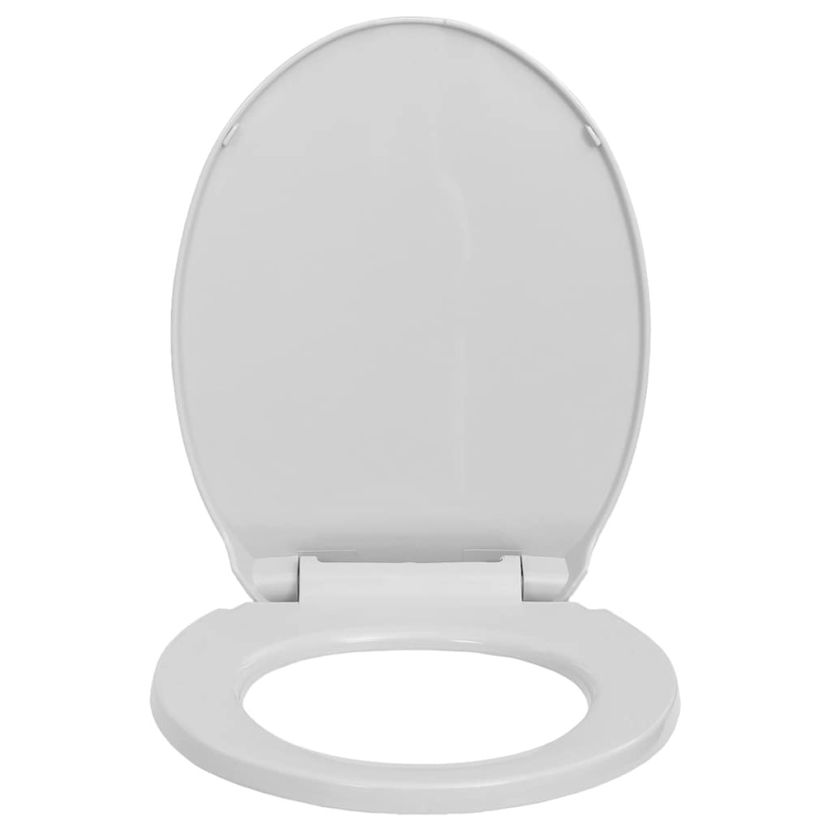vidaXL Κάλυμμα Λεκάνης με Soft Close &amp; Quick Release Οβάλ Ανοιχτό Γκρι