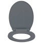 vidaXL Κάλυμμα Λεκάνης με Soft Close &amp; Quick Release Οβάλ Γκρι