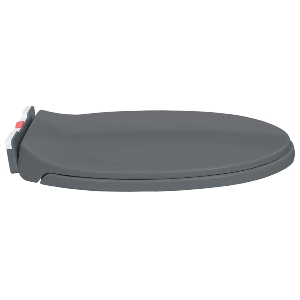 vidaXL Κάλυμμα Λεκάνης με Soft Close &amp; Quick Release Οβάλ Γκρι