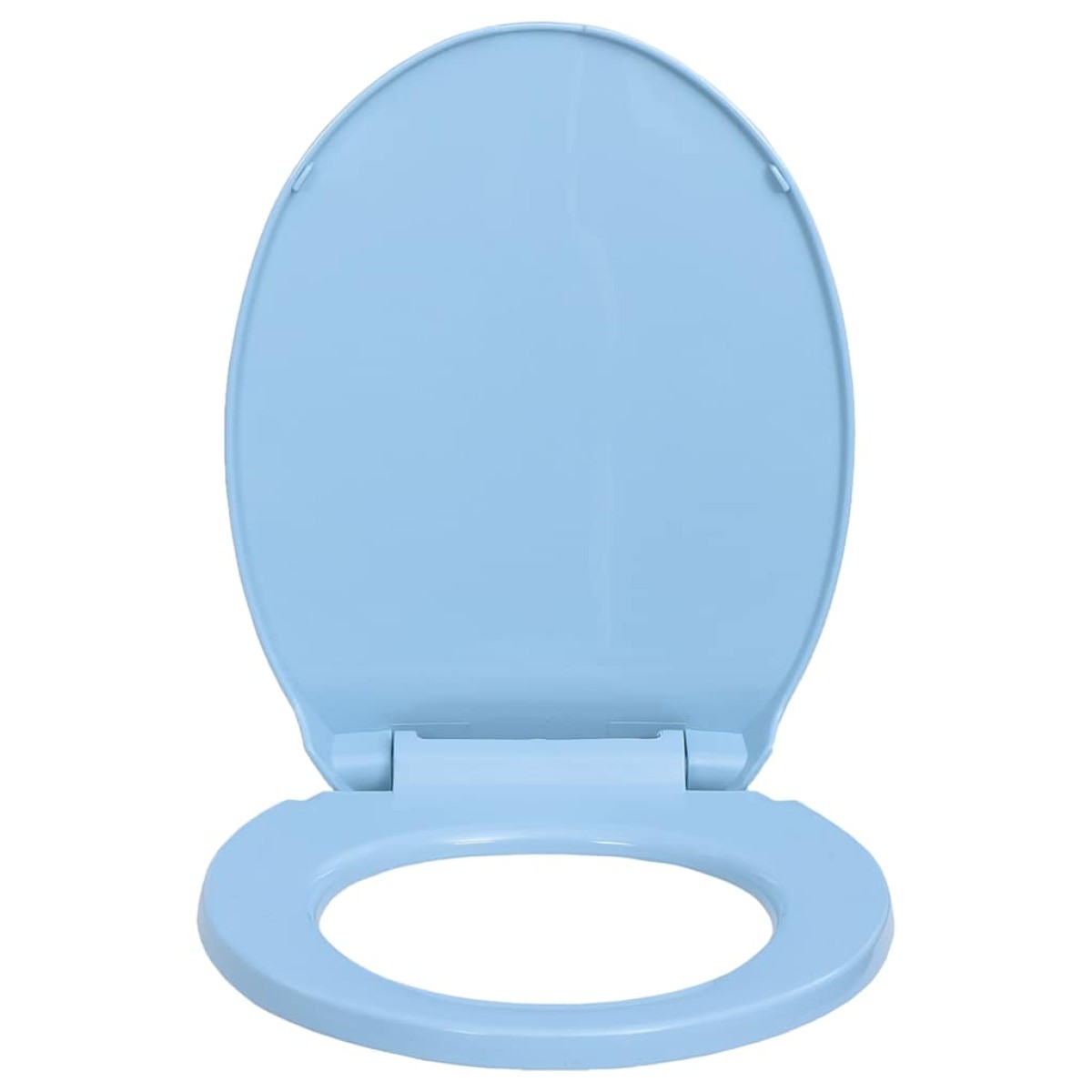vidaXL Κάλυμμα Λεκάνης με Soft Close &amp; Quick Release Οβάλ Μπλε
