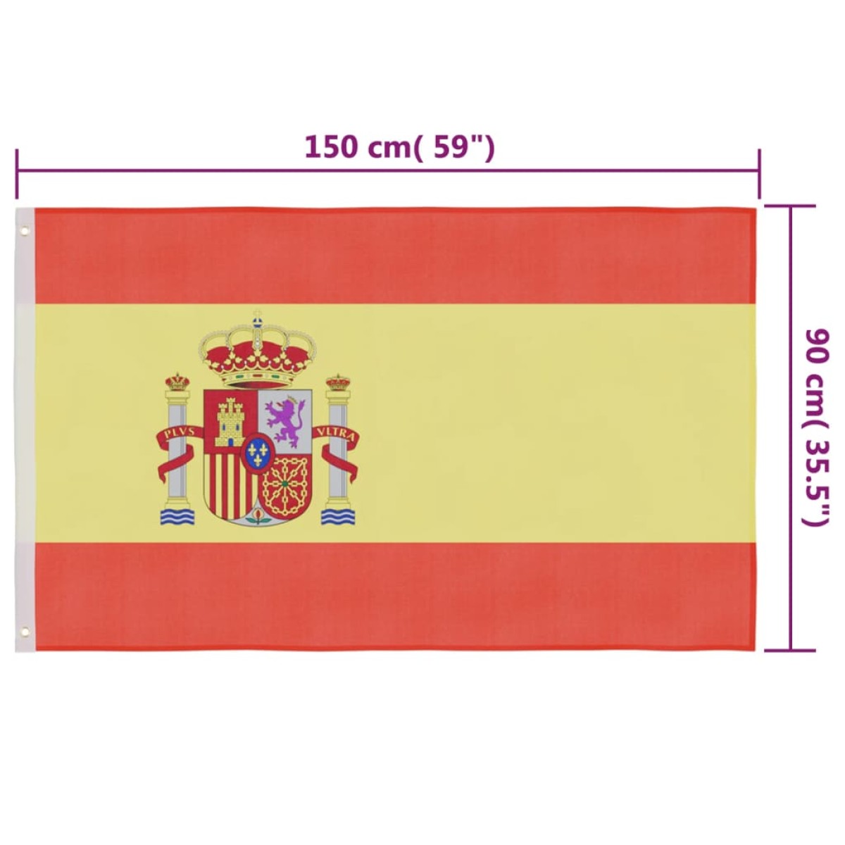vidaXL Σημαία Ισπανίας 90 x 150 εκ.