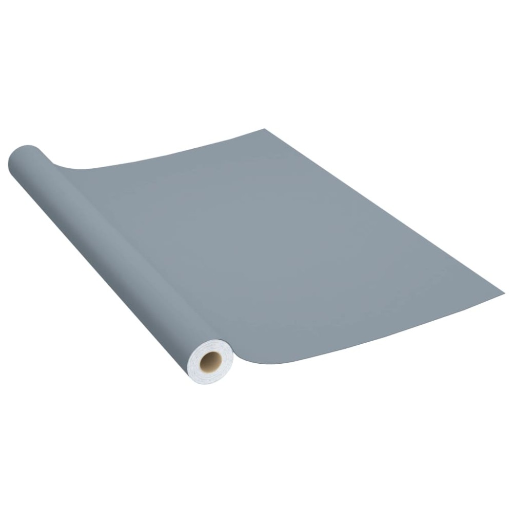 vidaXL Μεμβράνη Αυτοκόλλητη για Έπιπλα Γκρι 500 x 90 εκ. από PVC