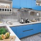 vidaXL Μεμβράνη Αυτοκόλλητη για Έπιπλα Αζούρ 500 x 90 εκ. από PVC