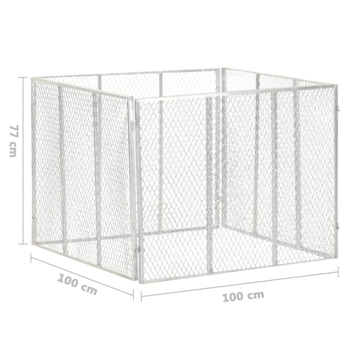 vidaXL Κομποστοποιητής Κήπου 100 x 100 x 77 εκ. Γαλβανισμένος Σίδηρος