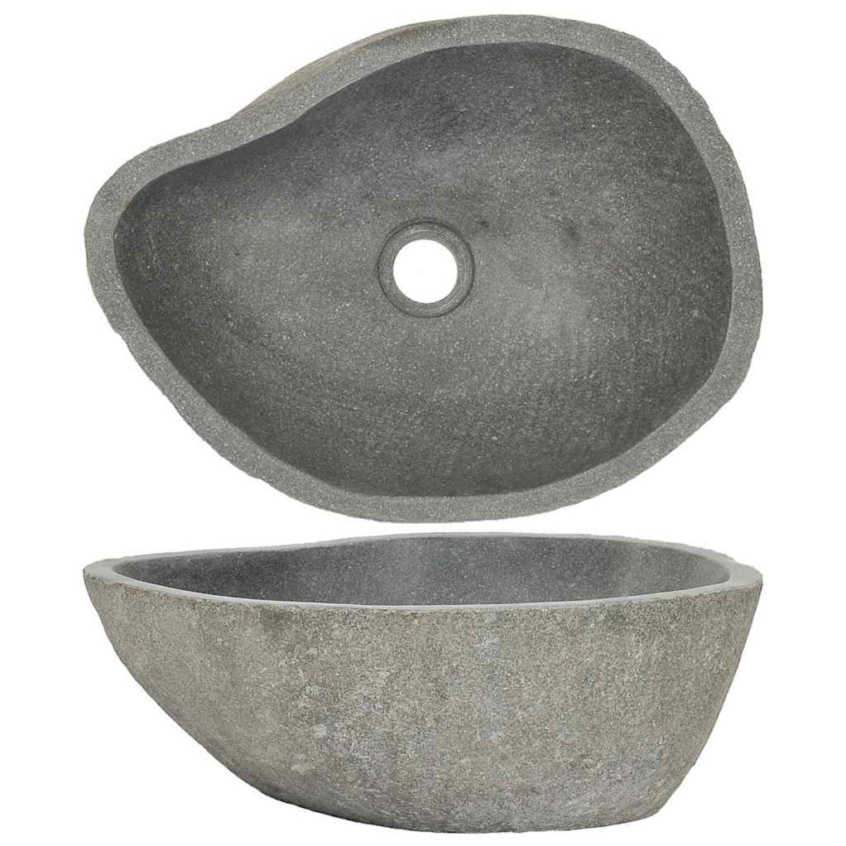 vidaXL Νιπτήρας River Stone Οβάλ 37-46 εκ.