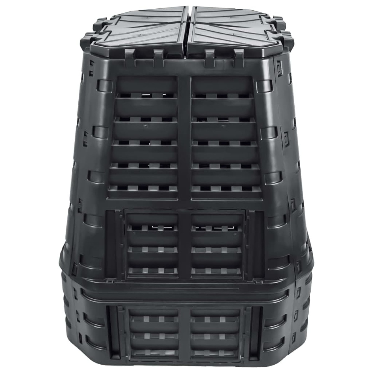 vidaXL Κάδος Κομποστοποίησης Μαύρος 93,3 x 93,3 x 113 εκ. 740 Λίτρων