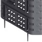 vidaXL Κάδος Κομποστοποίησης Μαύρος 93,3 x 93,3 x 146 εκ. 1000 Λίτρων