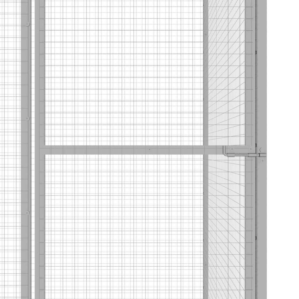 vidaXL Κλουβί Γάτας 1,5 x 1,5 x 1,5 μ. από Γαλβανισμένο Χάλυβα