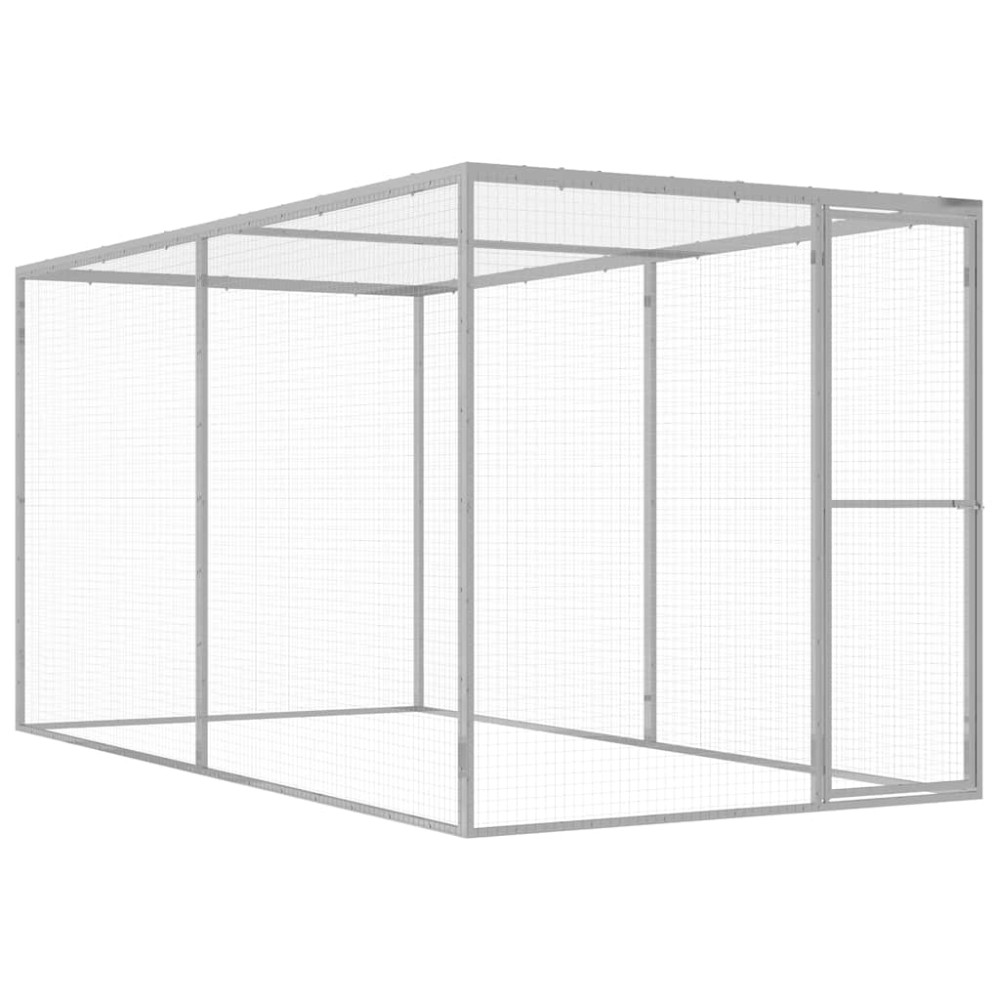 vidaXL Κλουβί Γάτας 3 x 1,5 x 1,5 μ. από Γαλβανισμένο Χάλυβα