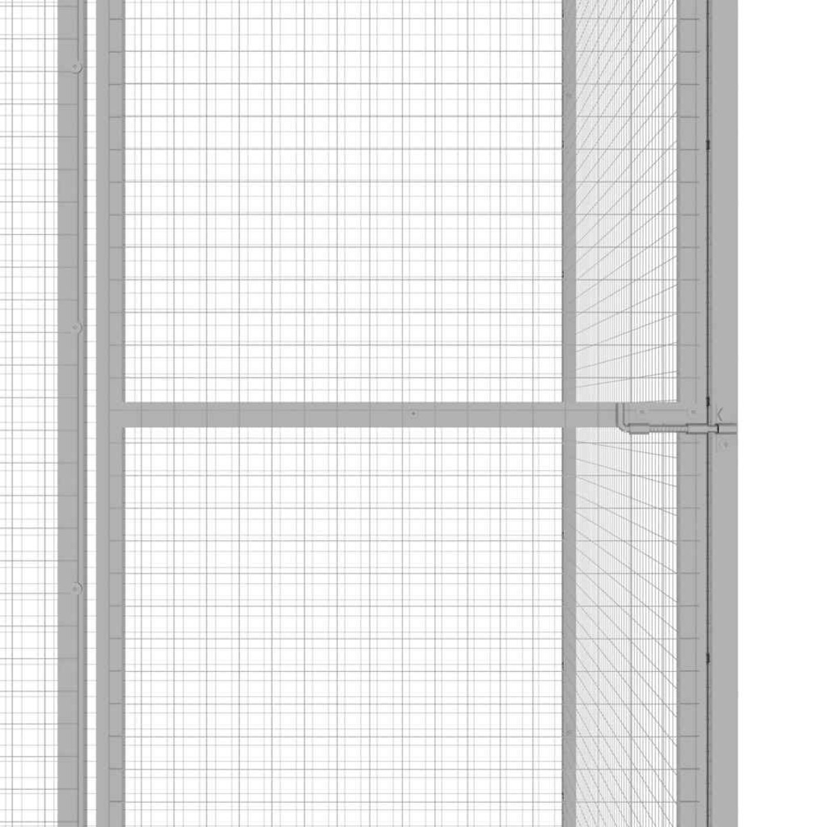 vidaXL Κλουβί Γάτας 3 x 3 x 2,5 μ. από Γαλβανισμένο Χάλυβα