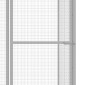 vidaXL Κλουβί Γάτας 3 x 3 x 2,5 μ. από Γαλβανισμένο Χάλυβα