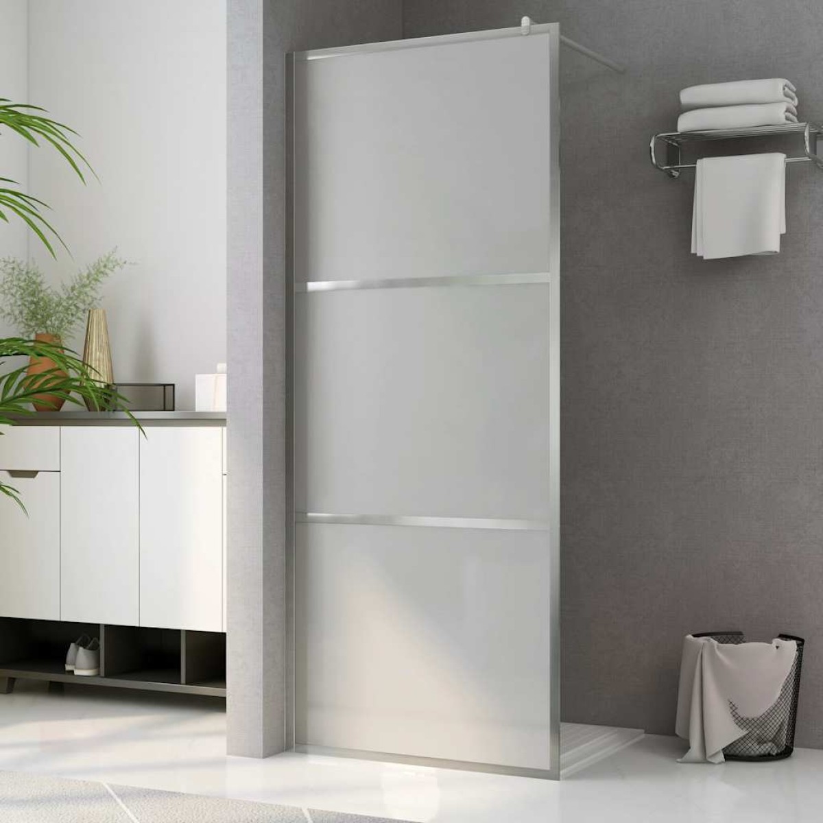 vidaXL Διαχωριστικό Ντουζιέρας 90 x 195 εκ. Αμμοβολισμένο Γυαλί ESG