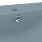 vidaXL Νιπτήρας με Οπή Βρύσης Γαλάζιο Ματ 60 x 46 εκ. Κεραμικός