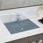vidaXL Νιπτήρας με Οπή Βρύσης Γαλάζιο Ματ 60 x 46 εκ. Κεραμικός