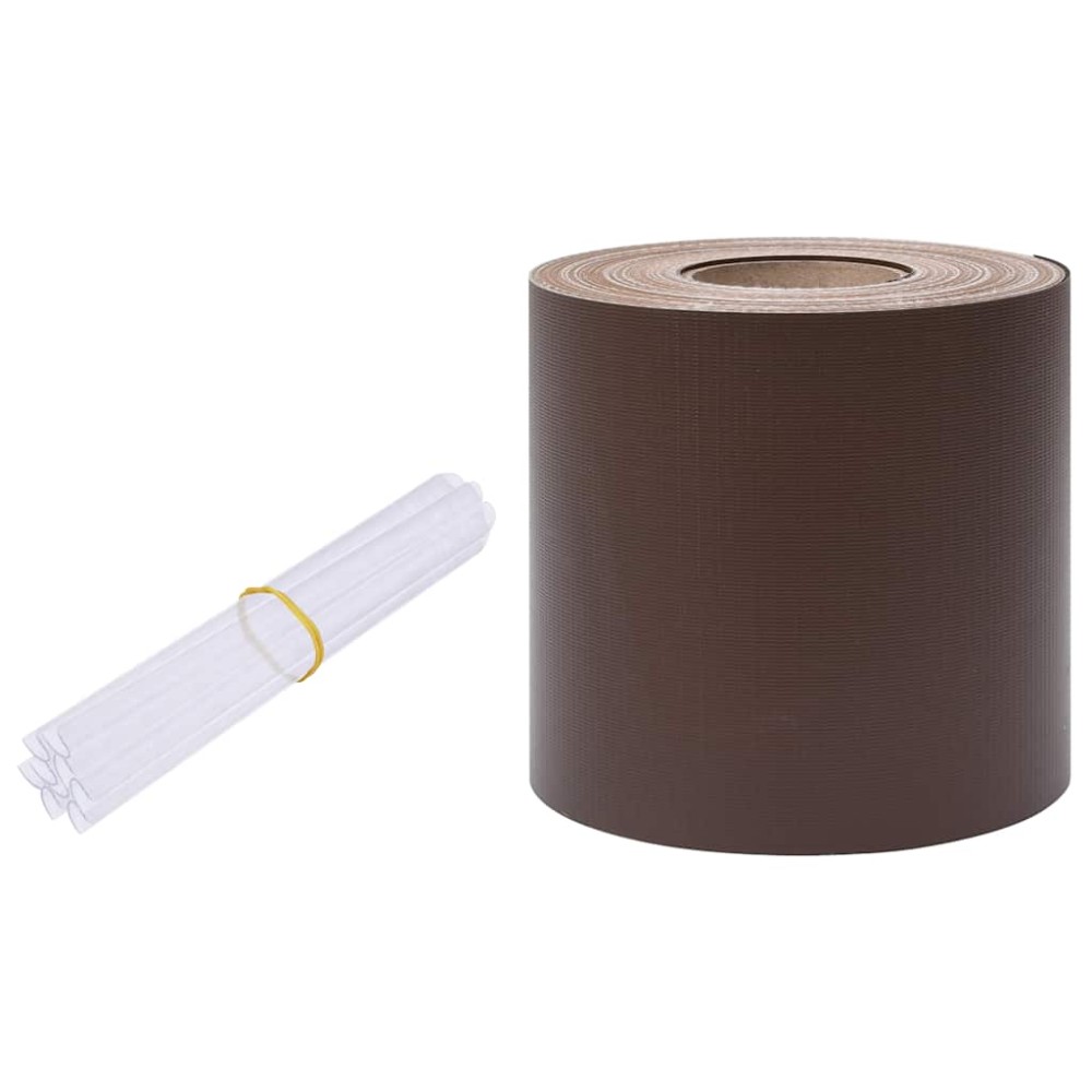 vidaXL Λωρίδα Απορρήτου PVC Καφέ 70x0,19 μ.