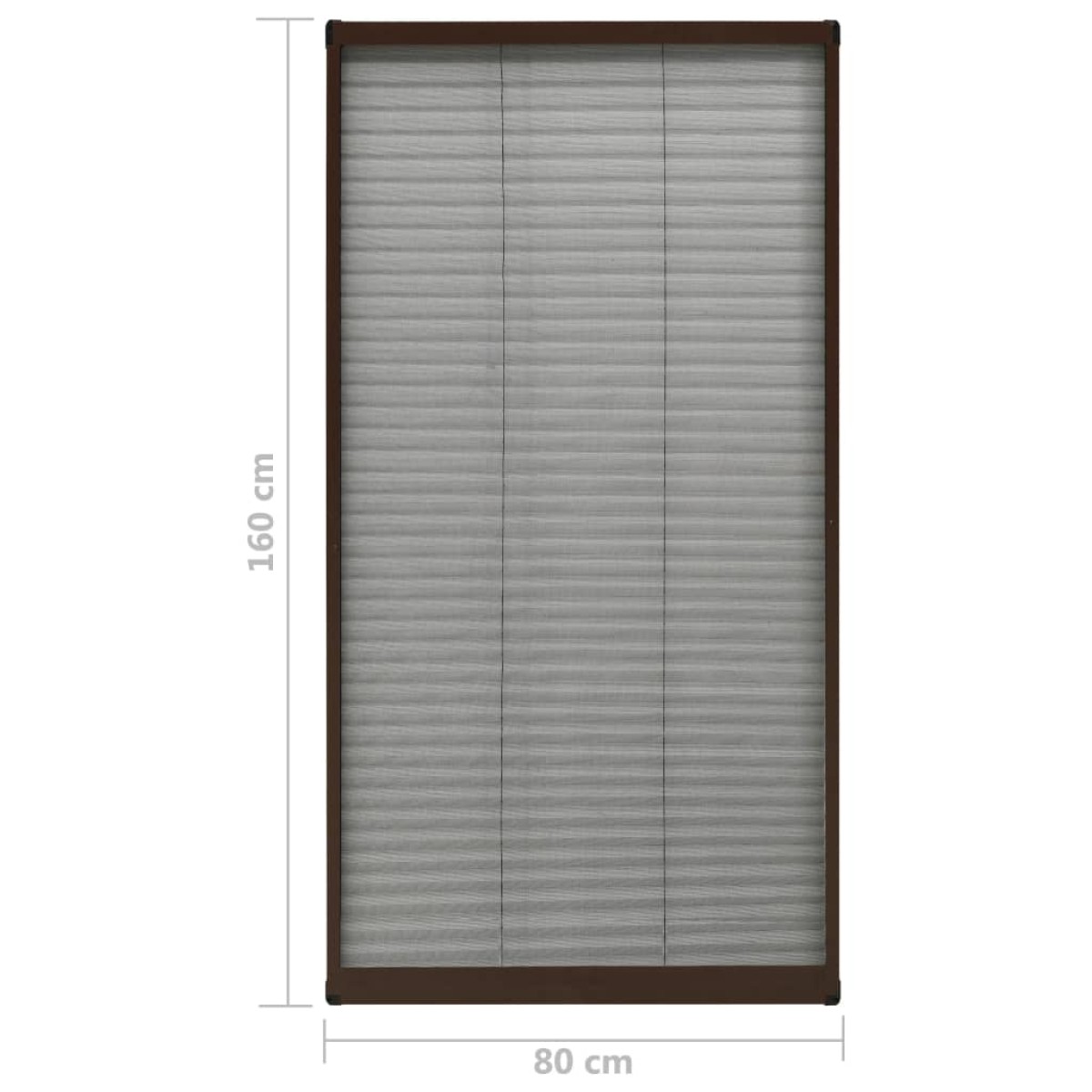 vidaXL Σήτα Παραθύρου Πλισέ Καφέ 80 x 160 εκ. από Αλουμίνιο