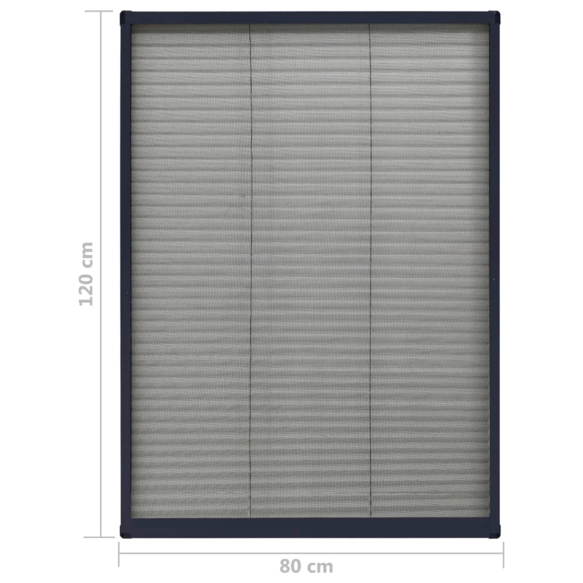 vidaXL Σήτα Παραθύρου Πλισέ Ανθρακί 80 x 120 εκ. από Αλουμίνιο