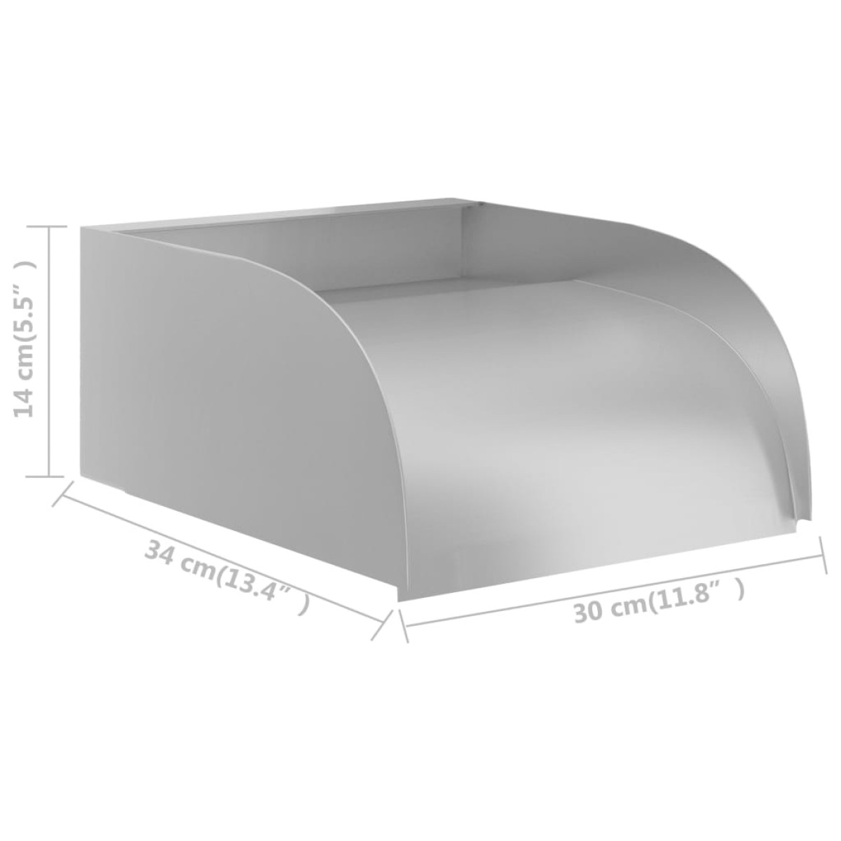 vidaXL Καταρράκτης 30 x 34 x 14 εκ. από Ανοξείδωτο Ατσάλι 304