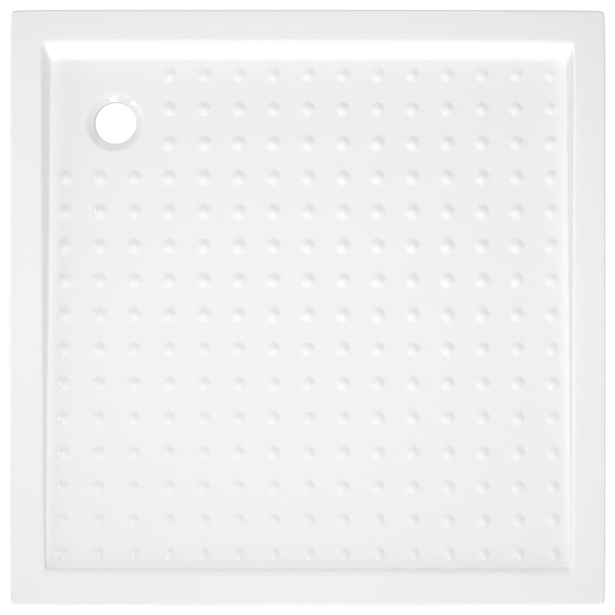 vidaXL Βάση Ντουζιέρας με Σχέδιο Τάπας Λευκή 80 x 80 x 4  εκ. από ABS