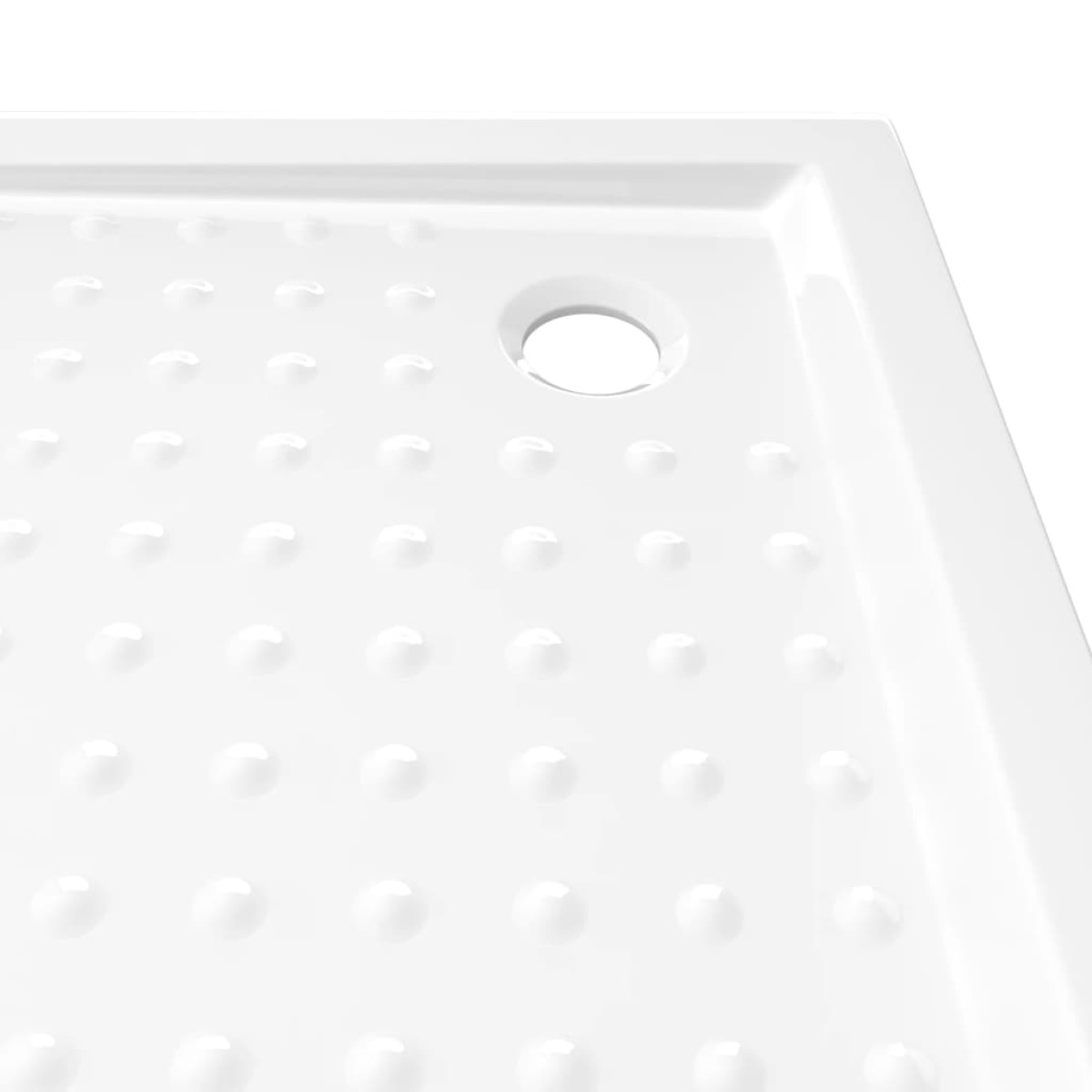 vidaXL Βάση Ντουζιέρας με Σχέδιο Τάπας Λευκή 80 x 80 x 4  εκ. από ABS