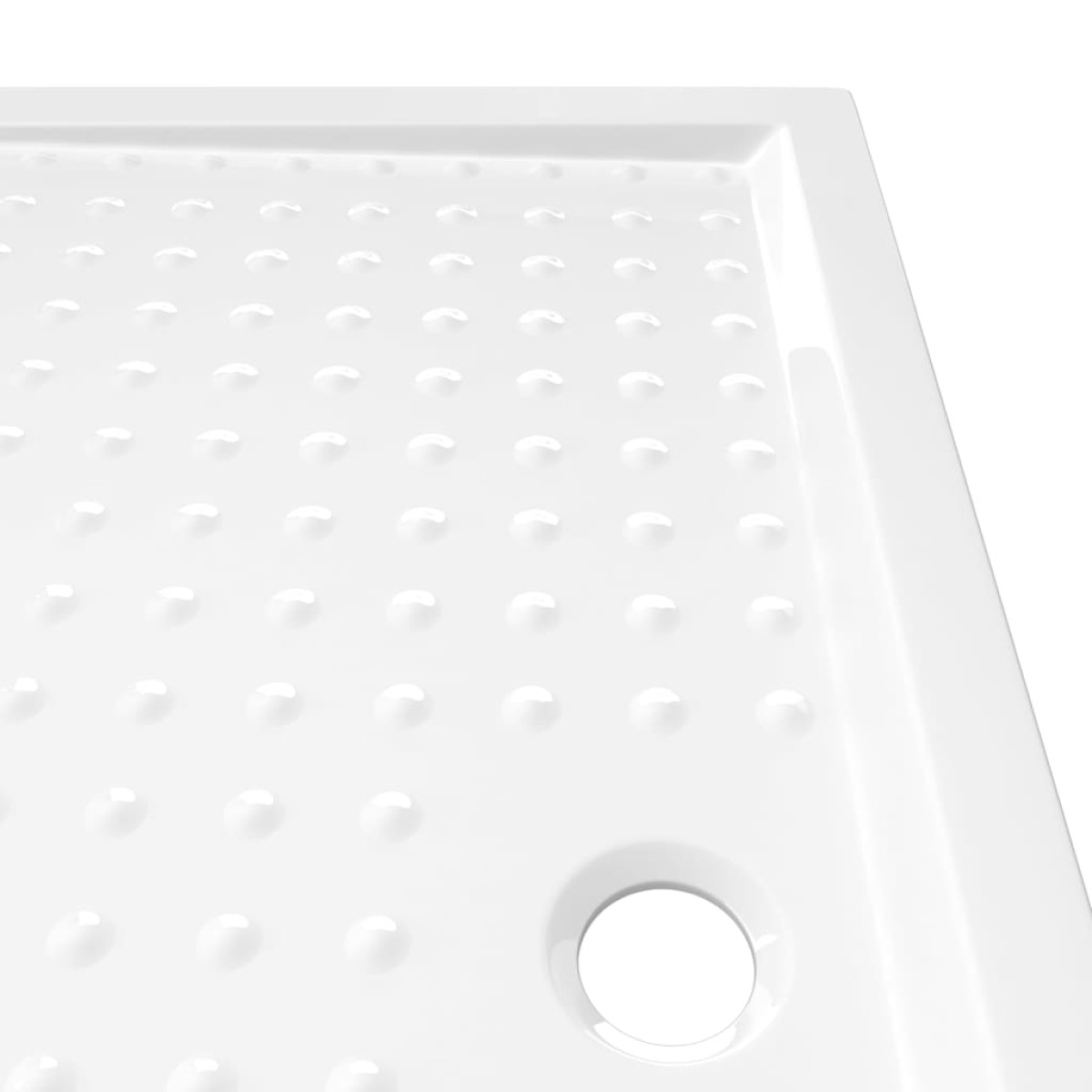 vidaXL Βάση Ντουζιέρας με Σχέδιο Τάπας Λευκή 80 x 120 x 4  εκ. από ABS