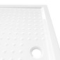 vidaXL Βάση Ντουζιέρας με Σχέδιο Τάπας Λευκή 80 x 120 x 4  εκ. από ABS