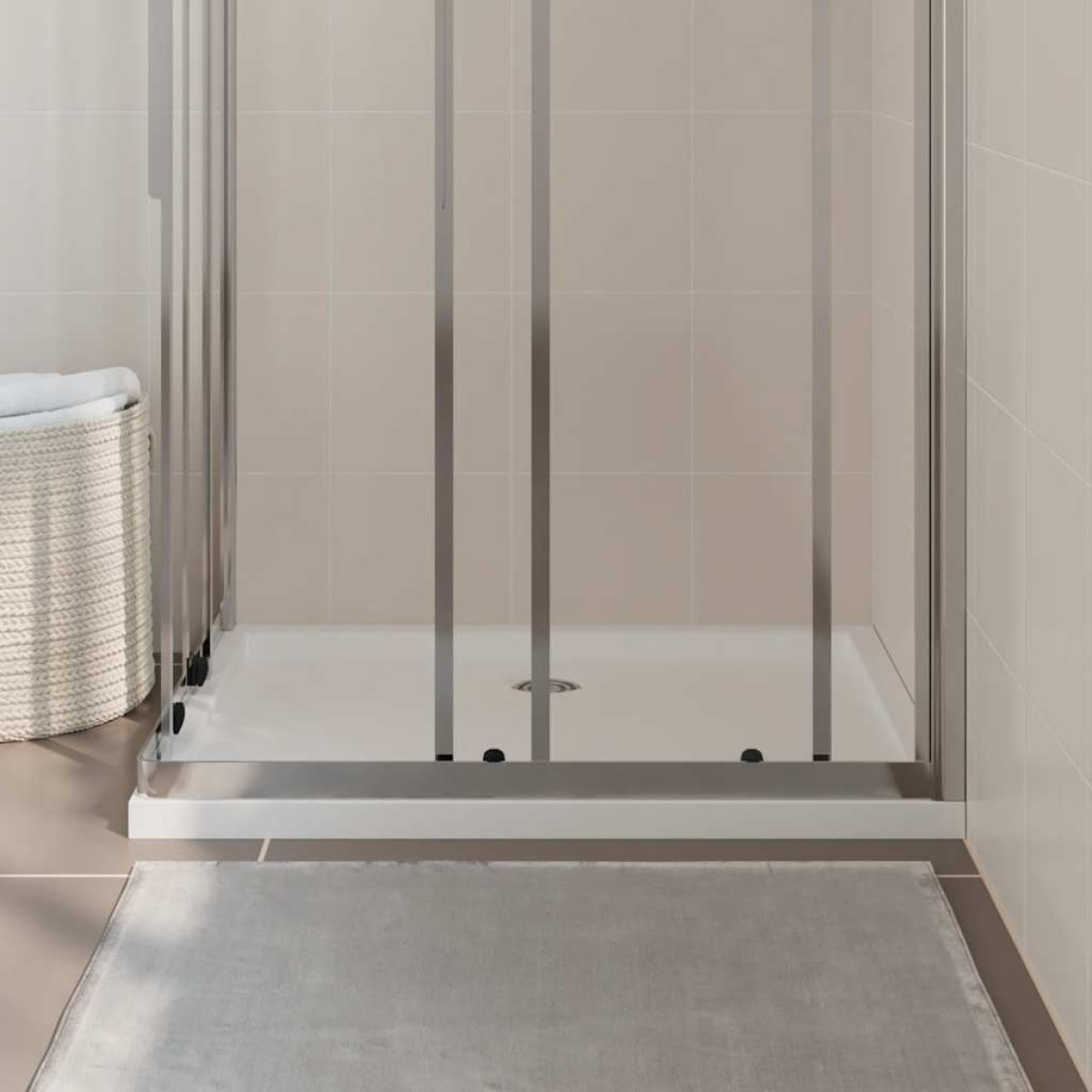vidaXL Βάση Ντουζιέρας Ορθογώνια Λευκή 70x90 εκ. από ABS