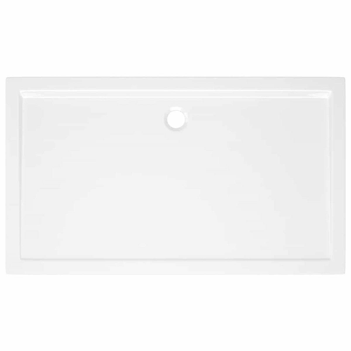 vidaXL Βάση Ντουζιέρας Ορθογώνια Λευκή 70 x 120 εκ. από ABS