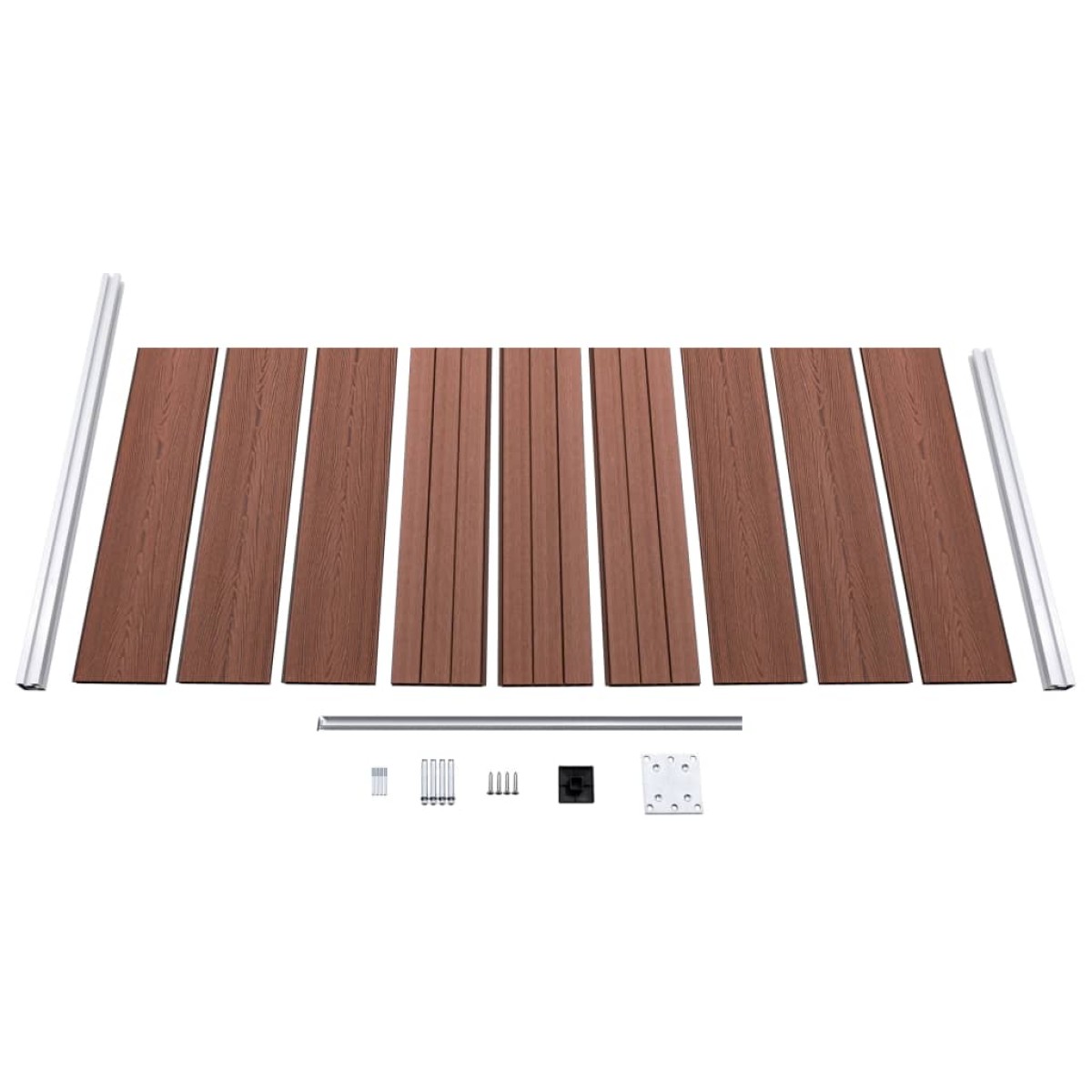 vidaXL Πάνελ Περίφραξης Καφέ 95 x 186 εκ. από WPC