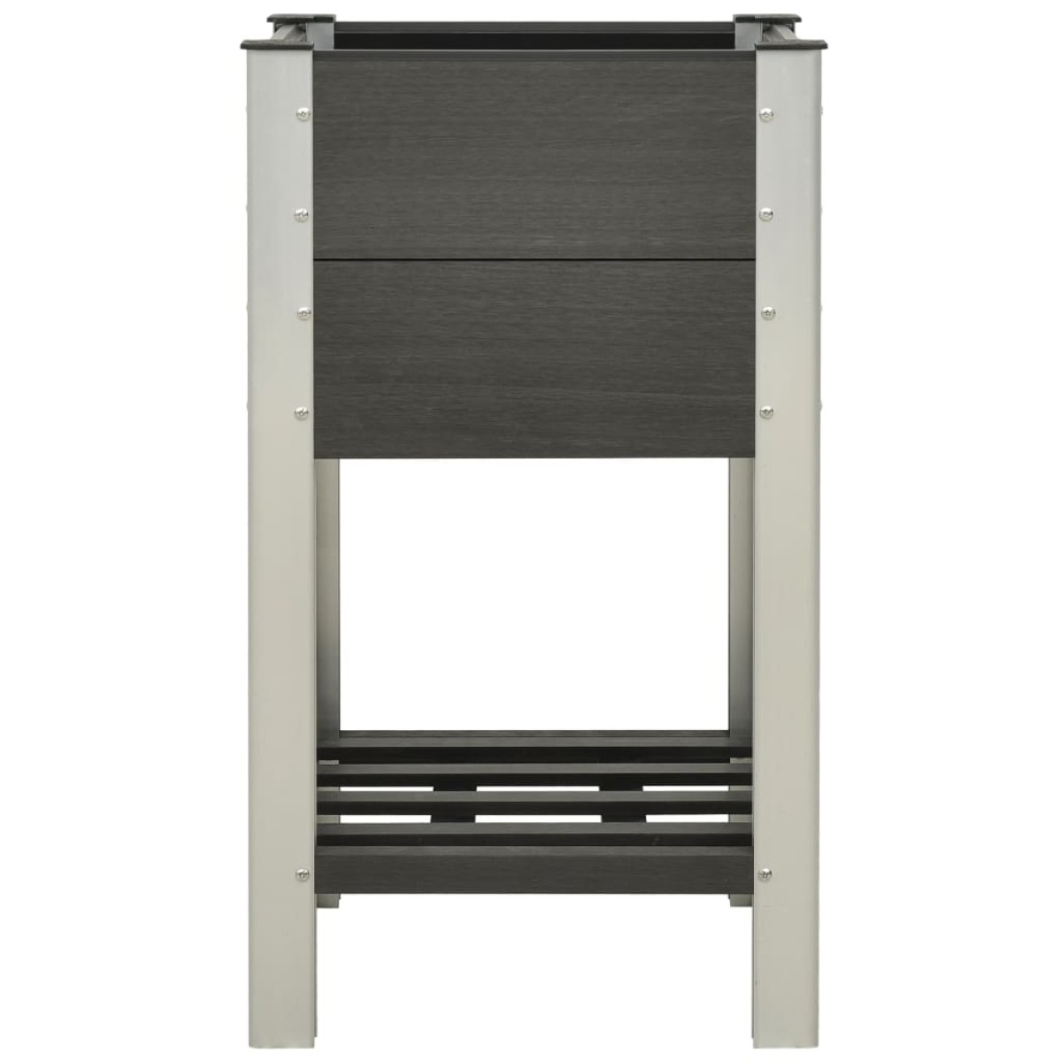 vidaXL Ζαρντινιέρα Υπερυψωμένη με Ράφι Γκρι 50 x 50 x 90 εκ. από WPC