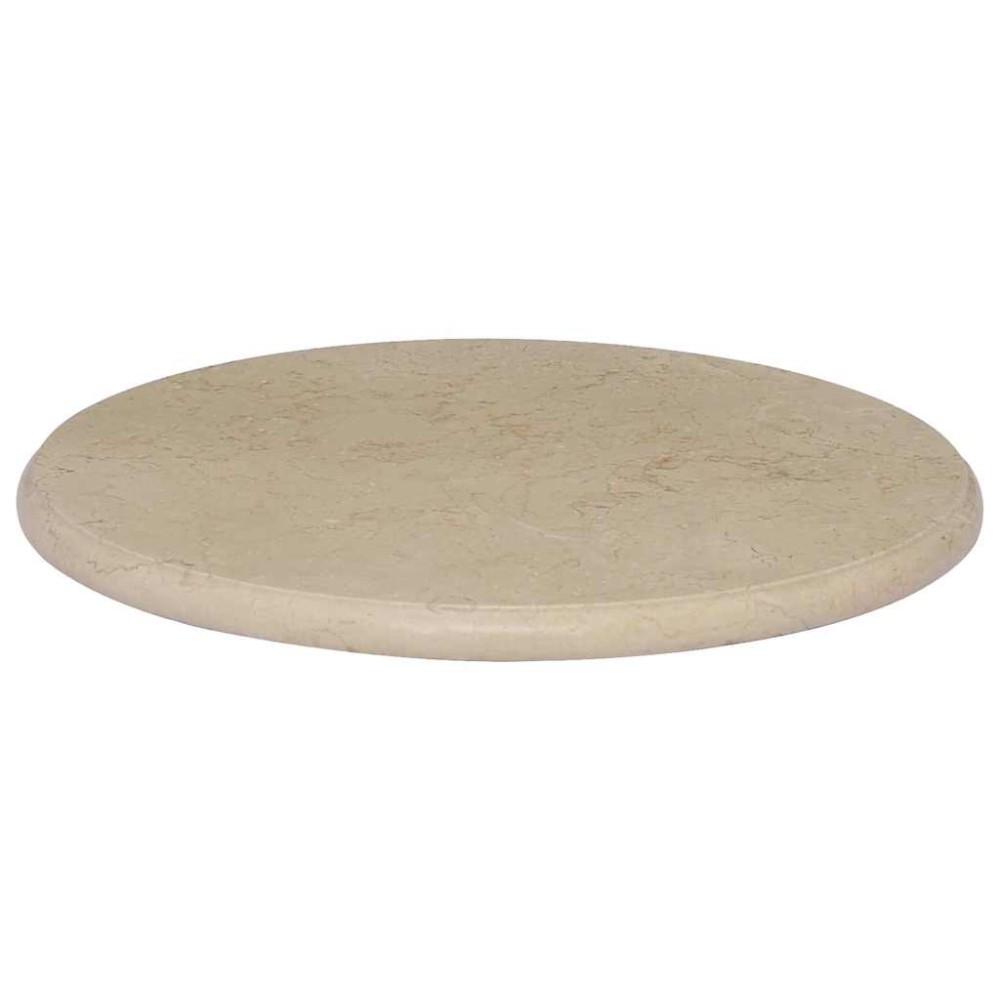 vidaXL Επιφάνεια Τραπεζιού Κρεμ Ø50 x 2,5 cm Μαρμάρινη
