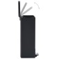 vidaXL Κάδος Απορριμάτων με Πεντάλ Μαύρος 30 Λίτρων Ανοξείδωτο Ατσάλι