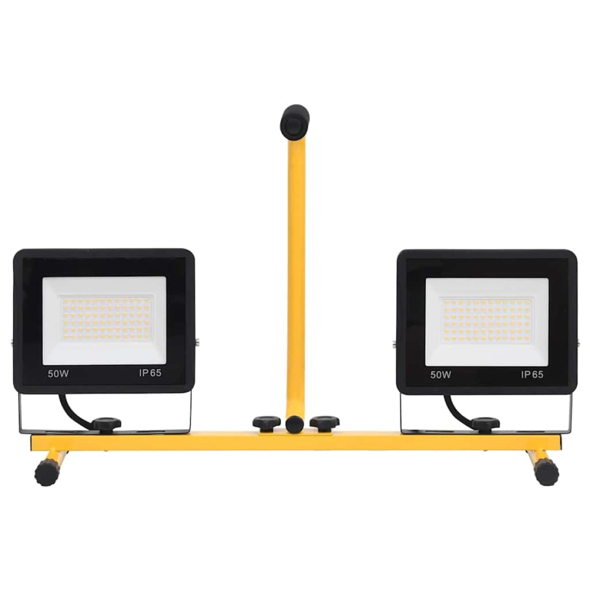 vidaXL Προβολέας LED με Λαβή Θερμό Λευκό 2 x 50 W